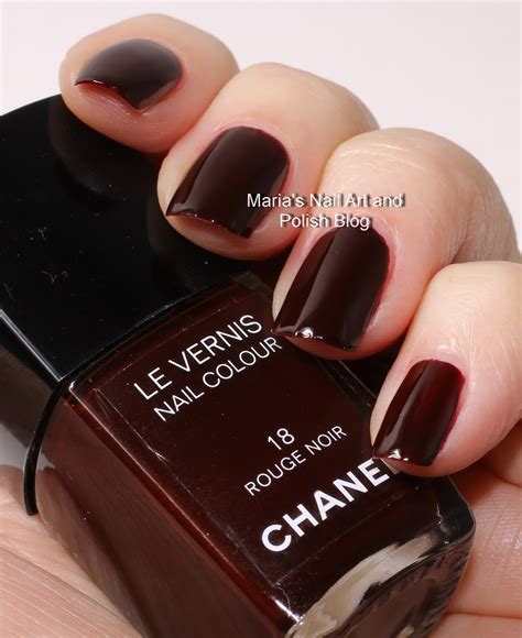 chanel nail polish 18 rouge noir|Chanel in rouge noir review.